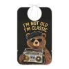 Yoogain Adult Bib Reusable Waterproof Bibs with Crumb Catcher for Woman 70s Vintage Style Trendy Car Green 70s Vintage Style Bear view 1