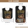 Yoogain Adult Bib Reusable Waterproof Bibs with Crumb Catcher for Woman 70s Vintage Style Trendy Car Green 70s Vintage Style Bear view 3
