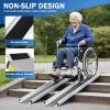 ALINUOYQ Portable Wheelchair Ramp, Wheel Chair Ramps for Homes, 661LBS Capacity Handicap Ramp with Carrying Bag for Trolleys Transport Vehicles Strollers Mobility Scooters view 3