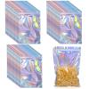 KongTiva 200 Pack 8x12 inch Holographic Mylar Bags, Holographic Resealable Iridescent Mylar Bags with Clear Front Smell Proof Foil Packing Pouches for Multipurpose Storage view 1