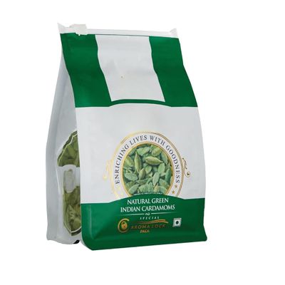 FO Cardamom (Elaichi)- Green Cardamom in Superior Aroma-lock Pack (Green Gra.de 7 to 8mm) -100 gm