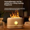 3D Flame Essential Oil Diffuser, Aromatherapy Humidifier with Realistic Flame Effect Large Capacity Tank Multicolor Lights for Home Bedroom Office ABS Material (White) view 2