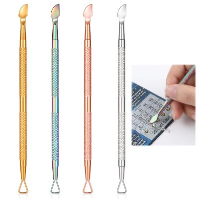 SULIKJHUI 4 Pcs Lottery Ticket Scratcher, Metal Scratcher Tool