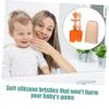 ORFOFE Tongue Cleaner Silicone Toothbrush 3pcs for Newborns Oral Care Tongue Brush Soft Mouth Cleaner for Teeth view 3
