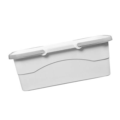 TEHAUX Portable Mop Bucket with Drain Holes, Plastic Mop Washing Pail 49x23x18cm, White Rectangular Handheld Cleaning Bucket for Home and Kitchen Use Random Color