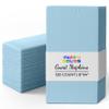 Party Solids Light Blue Dinner Napkins Disposable 8" x 4" Folded - 120 Pcs 2 Ply Light Blue Napkins Disposable Paper Guest Towels for Bathrooms, Dinners, Everyday Parties & Party Supplies view 1