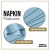 Party Solids Light Blue Dinner Napkins Disposable 8" x 4" Folded - 120 Pcs 2 Ply Light Blue Napkins Disposable Paper Guest Towels for Bathrooms, Dinners, Everyday Parties & Party Supplies view 4