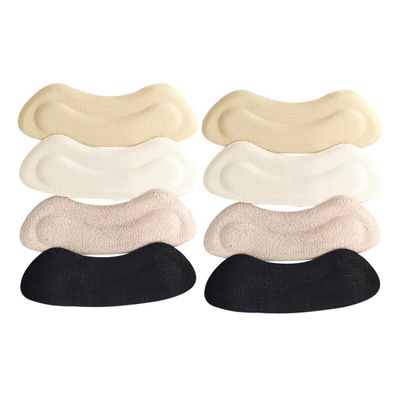 Veemoon 4 Pairs Thickened Silicone High Heels Heel Pads Anti-wear Protective Half-Size Inserts Comfortable Footpads for Women