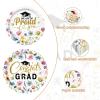 100 Pieces Graduation Party Tableware Set Congrats Grad Floral Plates, Napkins and Forks, Wildflower Disposable Dinnerware for Class of 2026 Graduation Party Supplies view 3
