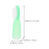 TEHAUX 20 Pcs Mini Prison Toothbrushes Soft Short Handle Portable Small Cleaning Brushes for Inmates with Anti-self- Finger Guard, Blue and Light Green view 2