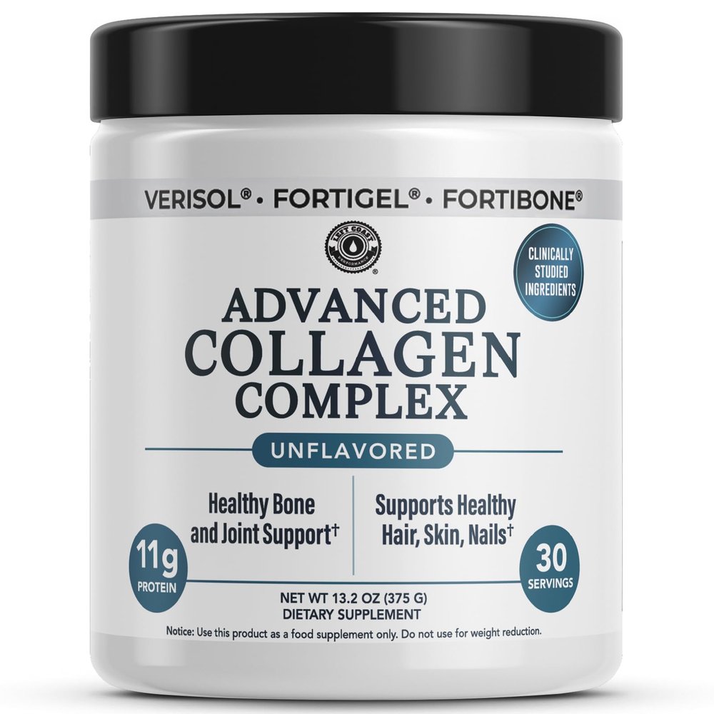 Advanced Collagen Complex Powder VERISOL, FORTIBONE, & FORTIGEL for Hair, Skin, Bone & Joint Support Clinically Studied Ingredients Grass-Fed Hydrolyzed Collagen Peptides 30 Servings