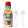 Premium Liquid Coffee Creamer 32 fl oz Bottle of Creamy Smooth Non-Dairy Coffee Creamer with D.A. Coffee Mini Metal Shovel Spoons (Birthday Cake Zero Sugar) Shovel Spoons view 1
