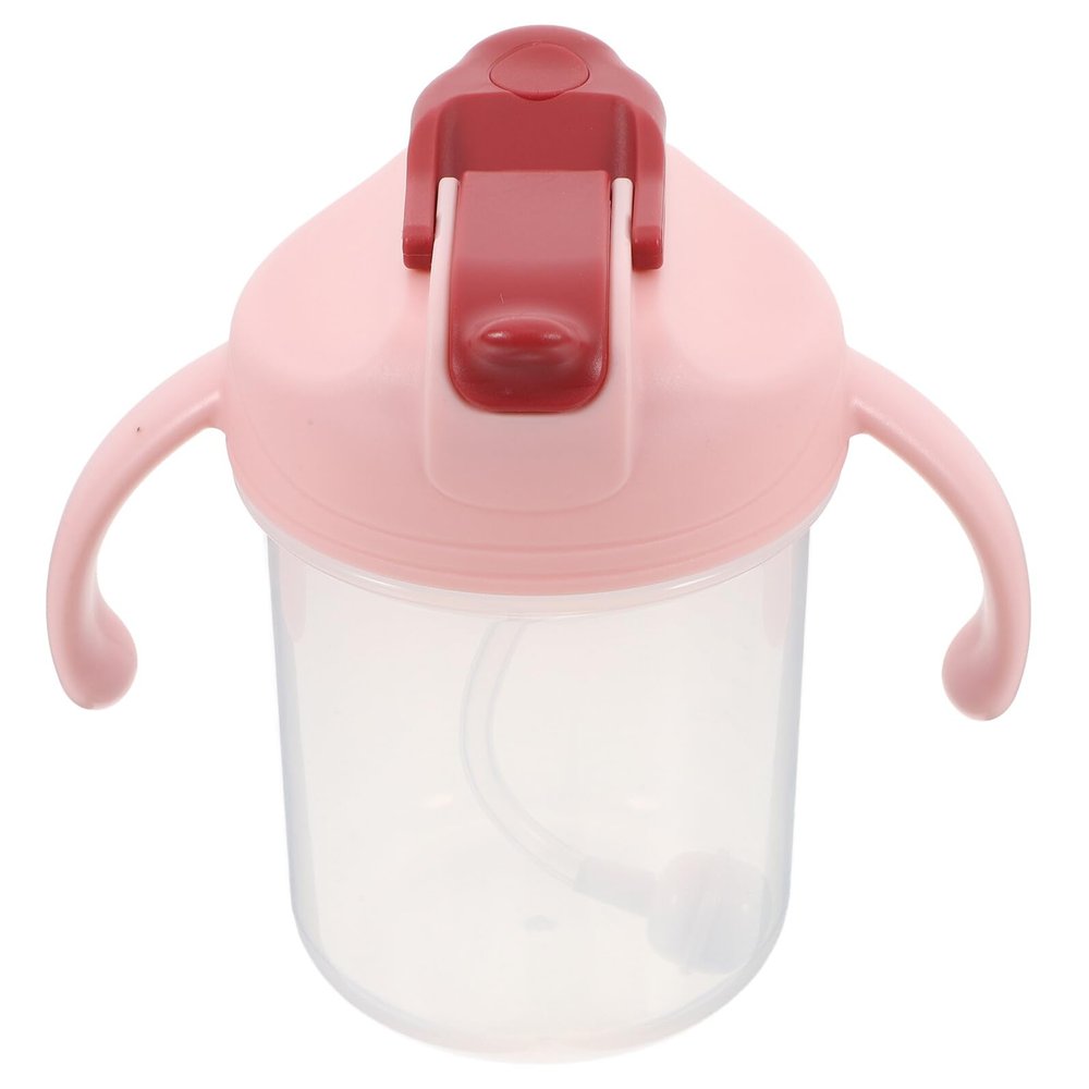 UPKOCH Weighted Straw Sippy Cup with Handles 300ml Spill Proof Dysphagia Cup for Elderly Disabled Patients Hospital Drinking Aid for Feeding and Hydration