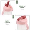 UPKOCH Weighted Straw Sippy Cup with Handles 300ml Spill Proof Dysphagia Cup for Elderly Disabled Patients Hospital Drinking Aid for Feeding and Hydration view 3