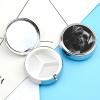 Small Black Schnauzer Dog Pill Box 3 Compartments Pill Case Portable Travel Medicine Organizer Round Mini Medicine Container Holder Fits in Pocket for Vitamin Fish Oil view 3