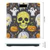 Yellow Skull Bathroom Scale for Body Weight Bathroom Weighing Scales with Back Lit LED Display Sturdy Tempered Glass Body Weight Bathroom Scale 400lb Weighing view 2