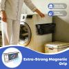 LIOIFIR Magnetic Holder for Wool Dryer Balls & Lint Bin (2-Pack, Black) Extra Long 14.2" & 10.4" Metal Laundry Trash Can Washer Side Organizer with 4 Magnetic Hooks (Balls Not Included) view 2