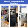 LIOIFIR Magnetic Holder for Wool Dryer Balls & Lint Bin (2-Pack, Black) Extra Long 14.2" & 10.4" Metal Laundry Trash Can Washer Side Organizer with 4 Magnetic Hooks (Balls Not Included) view 4