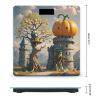 Pumpkin Tree House Bathroom Scale for Body Weight Bathroom Weighing Scales with Back Lit LED Display Sturdy Tempered Glass Body Weight Bathroom Scale 400lb Weighing view 2