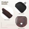 12 in Stainless Steel Dustpan and Broom Combo, Heavy Duty, Long-Lasting Household Cleaning Tool, Black Outdoor Patio Sweeping Solution, 30 cm view 4