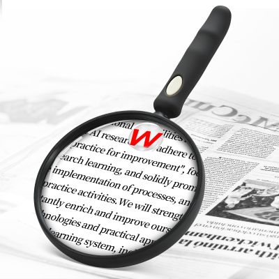 10X 30X Handheld Magnifying Glass for Reading, Upgrade 110mm Large Magnifying Glass with Non-Slip Handle, Scratch Resistant Lens, Magnifiers for Close Work Reading Newspaper Hobby Observation(4.3in)