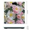 Beautiful Flowers with and Peonies Bathroom Scale for Body Weight Bathroom Weighing Scales with Back Lit LED Display Sturdy Tempered Glass Body Weight Bathroom Scale 400lb Weighing view 2