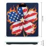 American Flag Flower Weight Scale Large Digital Bathroom Scales with Bright LED Display Non Slip Digital Scale and Step On Fashion Weighing Machine for Body view 2