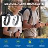 Custom Medical Alert Bracelet for Men Women Free Engraved ID Bracelet view 4