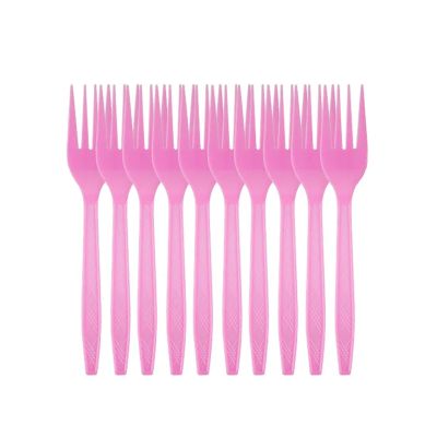 10/20pcs Pink Disposable Paper Cups for Parties & Events - for Food & Beverages(Pink fork,50pcs)