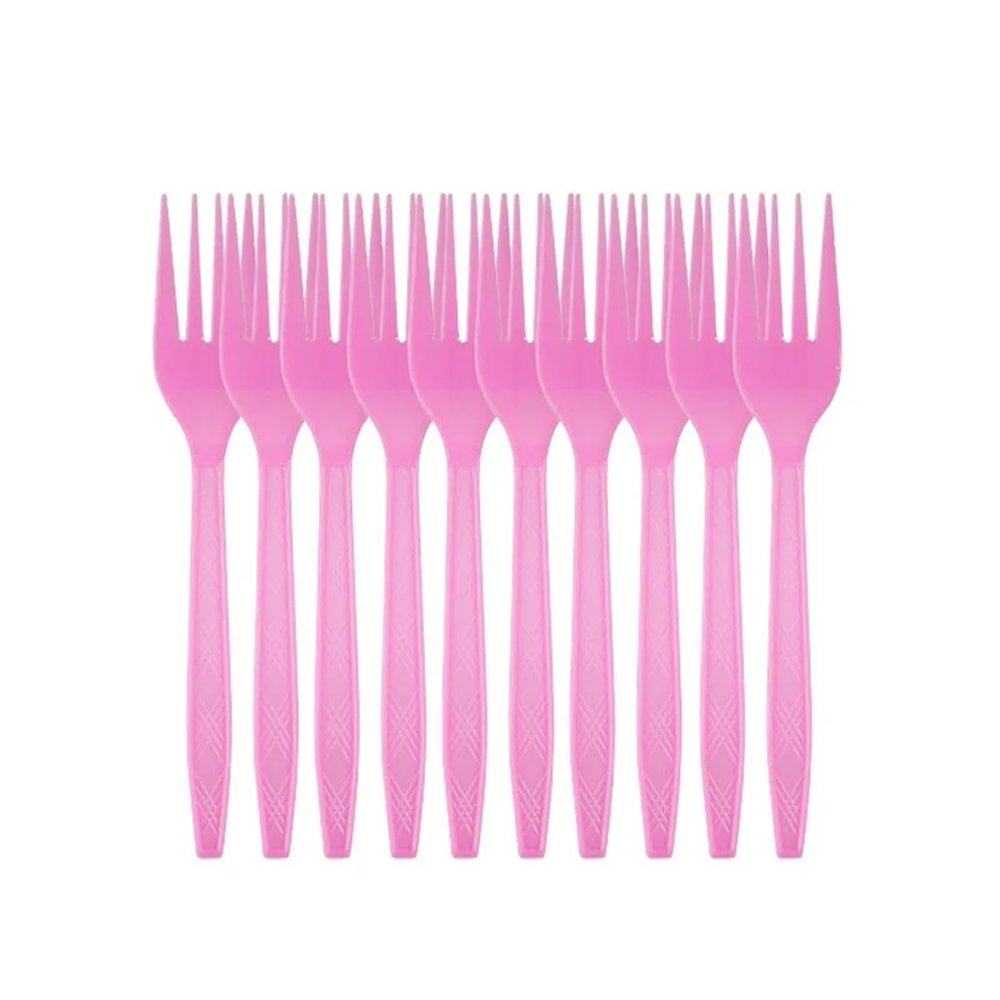10/20pcs Pink Disposable Paper Cups for Parties & Events - for Food & Beverages(Pink fork,50pcs)