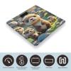 Cartoon Brown Otters Bathroom Scale for Body Weight Bathroom Weighing Scales with Back Lit LED Display Sturdy Tempered Glass Body Weight Bathroom Scale 400lb Weighing view 3