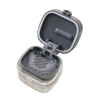 ABS Retainer Holder with Closure Hygienic Soak Container for Invisible Brace Storage and Orthodontic Storage Box