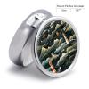 Small Black Lighthouse Pill Box 3 Compartments Pill Case Portable Travel Medicine Organizer Round Mini Medicine Container Holder Fits in Pocket for Vitamin Fish Oil view 2