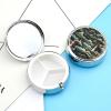 Small Black Lighthouse Pill Box 3 Compartments Pill Case Portable Travel Medicine Organizer Round Mini Medicine Container Holder Fits in Pocket for Vitamin Fish Oil view 3