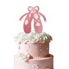 Pink Ballet Shoes Ballerina Pointe Slippers Cake Topper for Princess Girl view 1