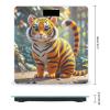 Tiger Stripes Orange Bathroom Scale for Body Weight Bathroom Weighing Scales with Back Lit LED Display Sturdy Tempered Glass Body Weight Bathroom Scale 400lb Weighing view 2