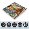 Tiger Stripes Orange Bathroom Scale for Body Weight Bathroom Weighing Scales with Back Lit LED Display Sturdy Tempered Glass Body Weight Bathroom Scale 400lb Weighing view 3