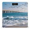 Wave Painting Bathroom Scale for Body Weight Bathroom Weighing Scales with Back Lit LED Display Sturdy Tempered Glass Body Weight Bathroom Scale 400lb Weighing view 1