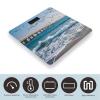 Wave Painting Bathroom Scale for Body Weight Bathroom Weighing Scales with Back Lit LED Display Sturdy Tempered Glass Body Weight Bathroom Scale 400lb Weighing view 3