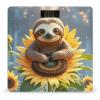 Cartoon Sloth Sitting on Sunflower Bathroom Scale for Body Weight Bathroom Weighing Scales with Back Lit LED Display Sturdy Tempered Glass Body Weight Bathroom Scale 400lb Weighing view 1