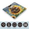 Cartoon Sloth Sitting on Sunflower Bathroom Scale for Body Weight Bathroom Weighing Scales with Back Lit LED Display Sturdy Tempered Glass Body Weight Bathroom Scale 400lb Weighing view 3