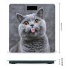 Blue Cat Sticking Out Tongue Bathroom Scale for Body Weight Bathroom Weighing Scales with Back Lit LED Display Sturdy Tempered Glass Body Weight Bathroom Scale 400lb Weighing view 2
