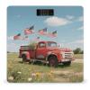 4th of July Patriotic Old Red Truck Weight Scale Large Digital Bathroom Scales with Bright LED Display Non Slip Digital Scale and Step On Fashion Weighing Machine for Body view 1