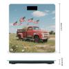 4th of July Patriotic Old Red Truck Weight Scale Large Digital Bathroom Scales with Bright LED Display Non Slip Digital Scale and Step On Fashion Weighing Machine for Body view 2