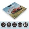 4th of July Patriotic Old Red Truck Weight Scale Large Digital Bathroom Scales with Bright LED Display Non Slip Digital Scale and Step On Fashion Weighing Machine for Body view 3
