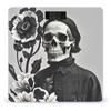 Black and White Flowers and Skull Bathroom Scale for Body Weight Bathroom Weighing Scales with Back Lit LED Display Sturdy Tempered Glass Body Weight Bathroom Scale 400lb Weighing view 1