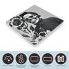 Black and White Flowers and Skull Bathroom Scale for Body Weight Bathroom Weighing Scales with Back Lit LED Display Sturdy Tempered Glass Body Weight Bathroom Scale 400lb Weighing view 3