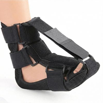 Plantar Fasciitis Night Foot Brace for Heel Pain Relief, Soft Adjustable Foot Drop Support to Stretch Achilles Tendon, Reduce Morning Foot Pain, Improve Foot Alignment While Sleeping (1PC, Medium)