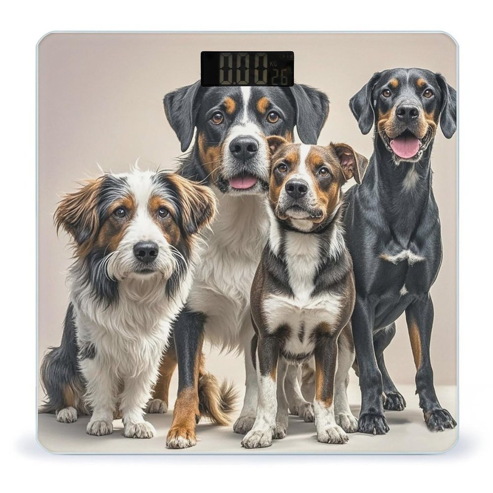 Dogs Bathroom Scale for Body Weight Bathroom Weighing Scales with Back Lit LED Display Sturdy Tempered Glass Body Weight Bathroom Scale 400lb Weighing