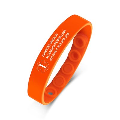 ORFANDE Personalized Medical Alert Bracelet for Women and Men